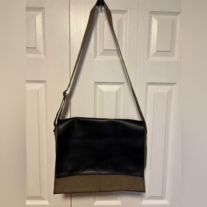 Esprit Black and Khaki Messenger Bag